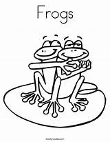 Coloring Toad Frogs Frog Pages Miss Papa Nana Worksheet Outline Two Verdes Sapos Son Los Color Hibernate Green Getcolorings Twistynoodle sketch template