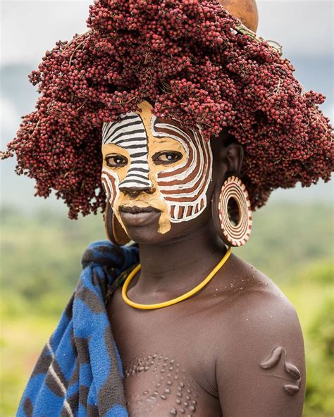 Wild Seed Body Adornment African Tribes Girl Standing African