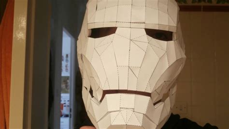 replica   iron man helmet paper tutorial youtube