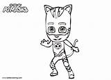 Catboy Coloring Pj Pages Masks Printable Cat Kids Adults sketch template