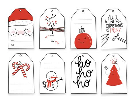 printable christmas tags   print  home  festive