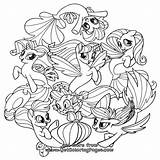 Pony Seaponies Mermaid Kleurplaat Colorear Scribblefun Kolorowanki Coloringtop Dover Mewarnai sketch template