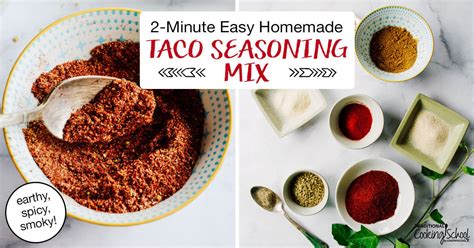 2 minute easy homemade taco seasoning mix recipe