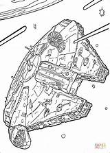 Coloring Destroyer Falcon Millenium sketch template