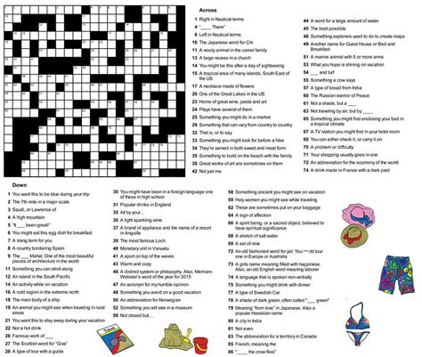 today  national crossword day   solve  travel themed