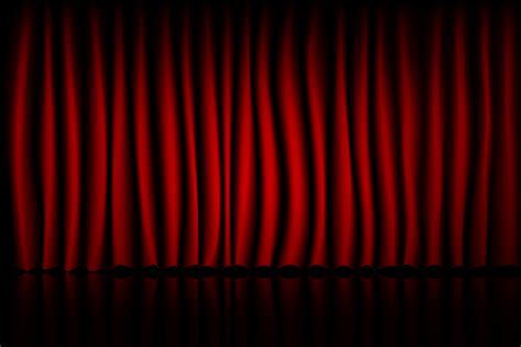 red curtain theater scene stage background backdrop  luxury silk velvet  vector art