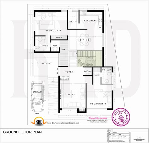 contemporary residence design kerala home design  floor plans