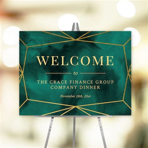 company dinner  sign editable template printable sign etsy