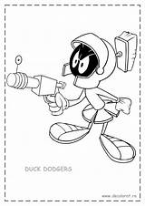 Dodgers Duck Colorat Marvin Martian Planse Tunes Looney Colouring sketch template