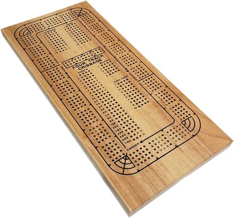 games classic wooden cribbage board game   lanes  track
