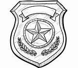 Badge Coloring Police Sheriff Getdrawings sketch template