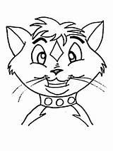 Coloring Animal Pages Faces Face Popular Cat sketch template