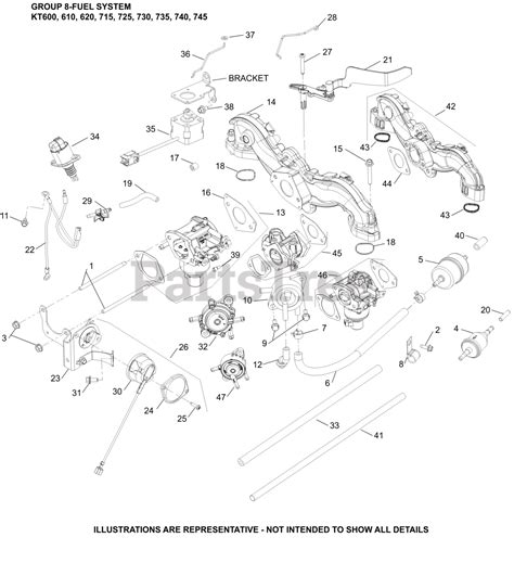 kohler kt  kohler  series engine   mtd hp kw  fuel system parts