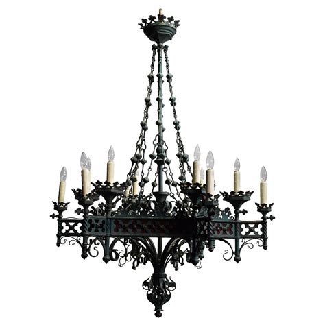 antique chandelier gothic iron chandelier  sale  stdibs