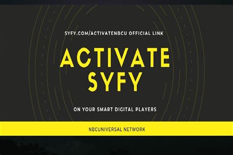 activate syfycom activation  activatenbcu officially