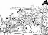 Smash Bros Coloring Super Pages 60s Mario Melee Printable Flash Characters Color Kirby Deviantart Traced Brawl Getcolorings Print Books Popular sketch template