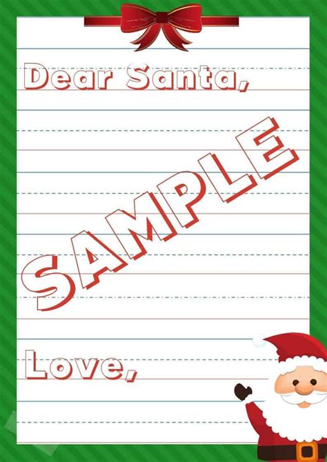 letter  santa template printables downloadable