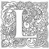 Letter Coloring Pages Adults Letters Alphabet Colouring Embroidery Visitar Choose Board sketch template
