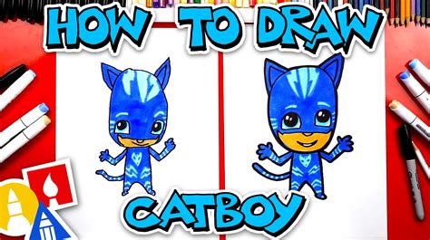 draw catboy  pj masks art  kids hub