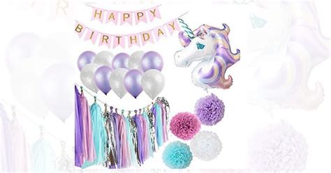 amazon happy birthday unicorn banner  decorations