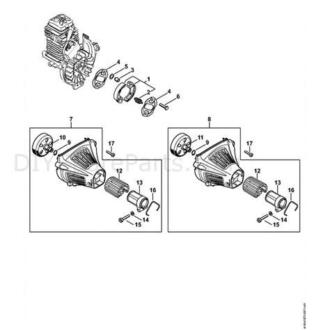 stihl ht  pole pruner ht  parts diagram  clutch