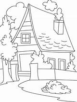 Coloring Pages Cottage Scenic Scenery Kids Color Printable Designlooter Getcolorings Print 48kb sketch template