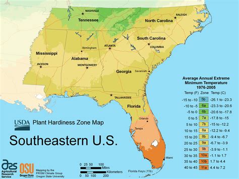 South East Us Plant Hardiness Zone Map •
