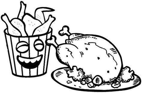 fried chicken  stripes bucket box coloring page  oven fried chicken
