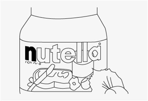 nutella clipart black  white  png  pngkit
