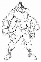 Mortal Kombat Goro Ninja Subzero K5 K5worksheets Mksecrets Combat sketch template