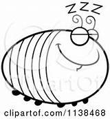 Grub Outlined Chubby Sleeping Clipart Coloring Cartoon Vector Drunk Cory Thoman sketch template