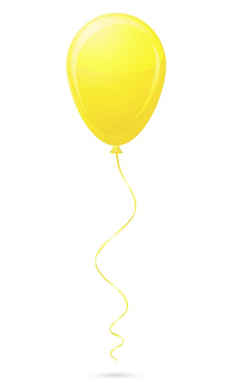 yellow balloon vector illustration  vector art  vecteezy