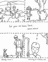 David Coloring Pages Goliath Shepherd Boy King Printable Becomes Story Bible Activity Kids Sheets Sheet Children His Clipart Fights Coloringhome sketch template