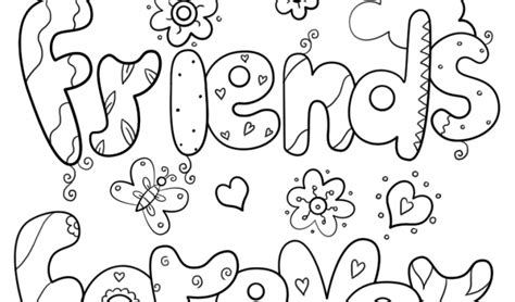 friends drawings sketch coloring page