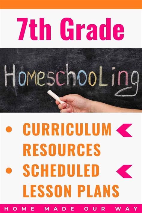 grade homeschool schedule  lesson plan   curriculum