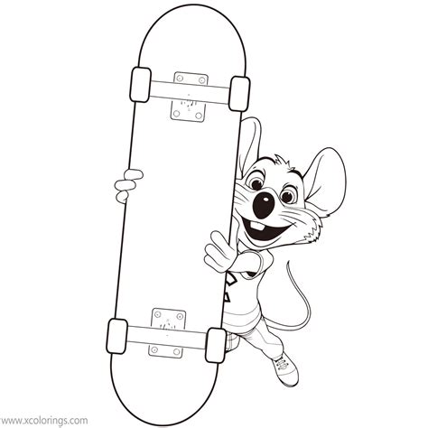 chuck  cheese coloring pages skate xcoloringscom