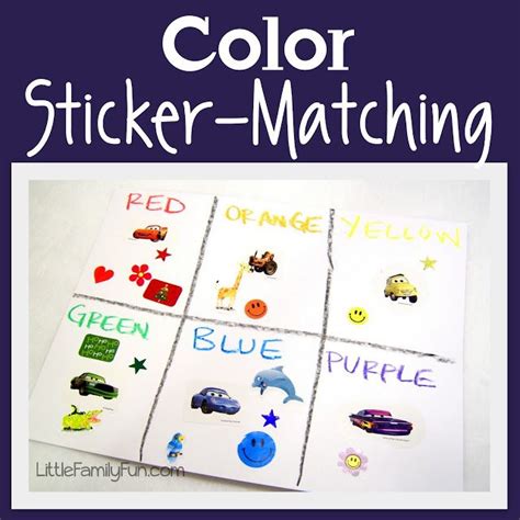 color sticker matching preschool color activities preschool