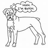 Boxer Coloring Dog Pages Butch Color Puppy Printable Template Print Getdrawings Drawing Cute Place Getcolorings Coloringhome Popular sketch template