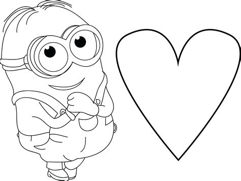 minion valentine coloring pages  getcoloringscom  printable