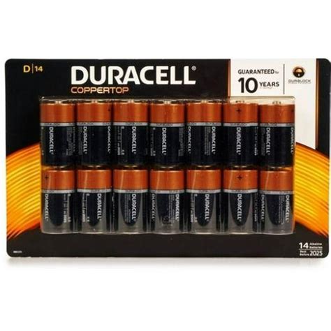 Duracell D 1 5v Coppertop Alkaline D14 Batteries 14 Pack New Open