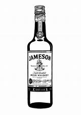 Jameson Whiskey Bottle Clipart sketch template