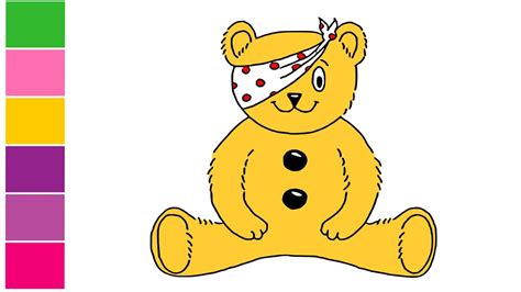 draw pudsey bear pudsey bear  steps coloring pages pudsey
