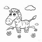 Zebra Coloring Pages Cute Baby Animal Drawing Printable Stripes Template Color Templates Animals Zebras Colouring Supercoloring Colorear Para Kids Getcolorings sketch template