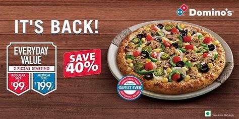 dominos offers pizzas coupons menu home delivery  orders