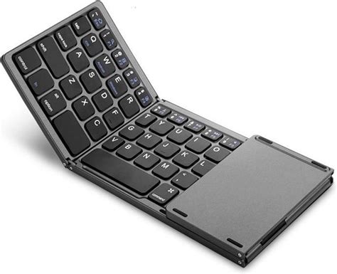 universeel draadloos opvouwbaar inklapbaar toetsenbord met touchpad bluetooth bolcom