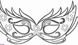 Mask Masquerade Coloring Pages Getdrawings sketch template