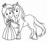 Princess Pages Coloring Colouring Unicorn Color House Pony Drawing Printable Kids sketch template