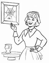 Coloring Wednesday Pages Munsters Marilyn Ineptitude Housekeeper Laments Their Template sketch template