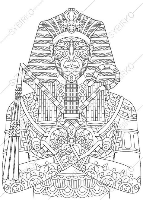 coloring pages  adults digital coloring pages egyptian etsy