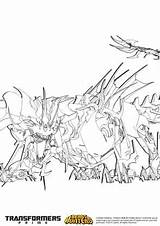 Predaking Transformers Hunters Coloriages Animes Dessins sketch template